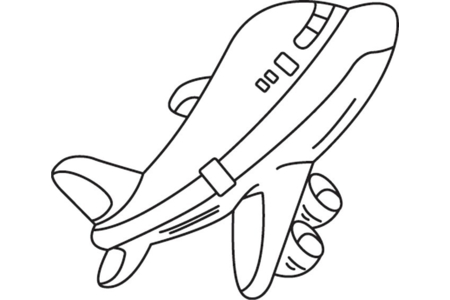 Coloriage Avion 04 – 10doigts.fr