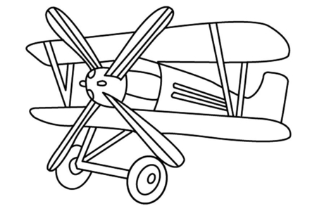 Coloriage Avion 08 – 10doigts.fr