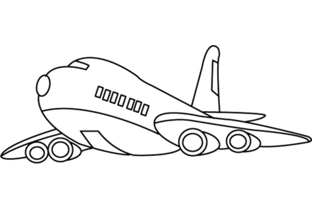 Coloriage Avion 09 – 10doigts.fr