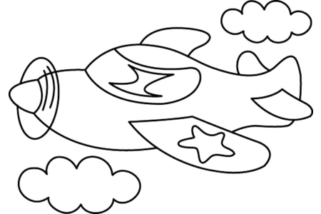 Coloriage Avion 10 – 10doigts.fr