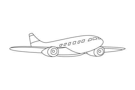 Coloriage Avion 14 – 10doigts.fr