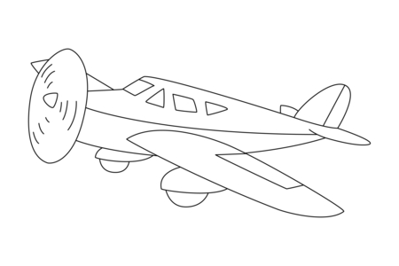 Coloriage Avion 15 – 10doigts.fr