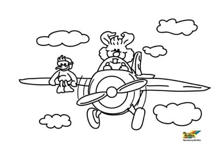 Coloriage Avion 17 – 10doigts.fr