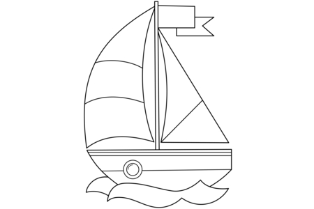 Coloriage Bateau 01 – 10doigts.fr