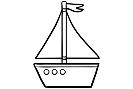 Coloriage Bateau 02 – 10doigts.fr