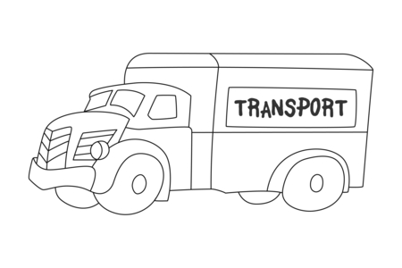 Coloriage Camionnette 01 – 10doigts.fr