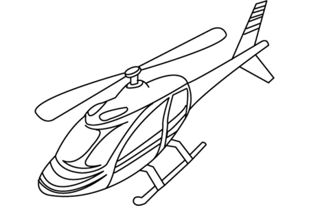 Coloriage Hélicoptère 04 – 10doigts.fr