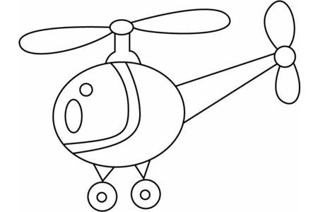 Coloriage Hélicoptère 05 – 10doigts.fr