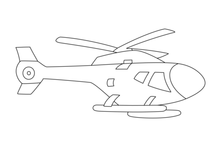 Coloriage Hélicoptère 06 – 10doigts.fr