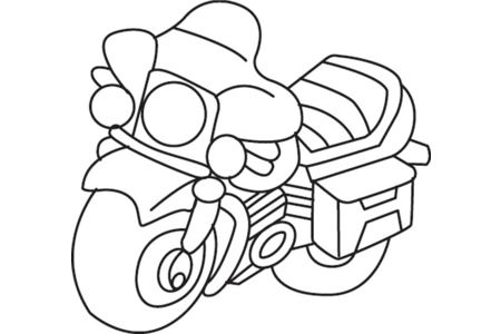 Coloriage Moto 01 – 10doigts.fr