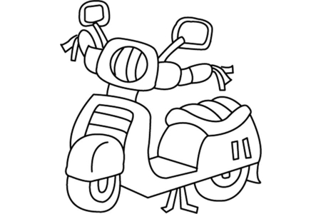 Coloriage Moto 02 – 10doigts.fr