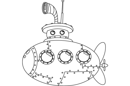 Coloriage Sous marin 01 – 10doigts.fr
