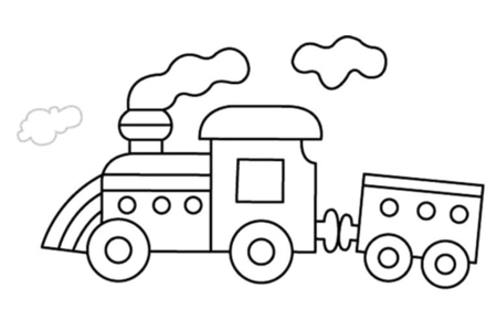 Coloriage Train 07 – 10doigts.fr