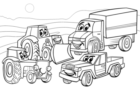 Coloriage Véhicules de chantier 01 – 10doigts.fr