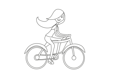 Coloriage Vélo 02 – 10doigts.fr