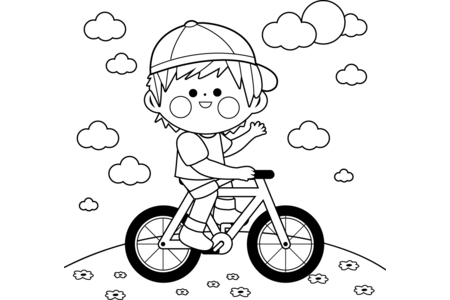 Coloriage Vélo 03 – 10doigts.fr