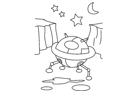 Coloriage Vaisseau 01 – 10doigts.fr