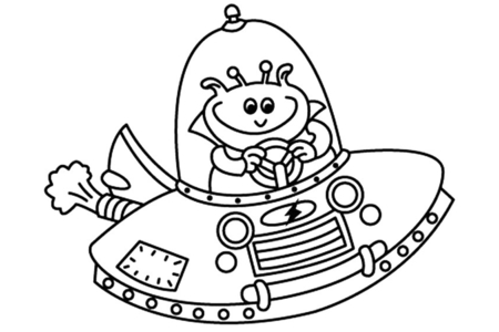 Coloriage Vaisseau 02 – 10doigts.fr