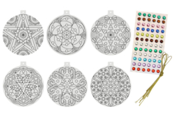 Boules de Noël Mandala à colorier - Kits créatifs de Noël pour les enfants - 10doigts.fr - 2