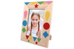 Stickers en feutrine sur un cadre en bois - Stickers en Feutrine - 10doigts.fr