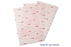 Feuilles en PVC auto-adhésives translucide (Polyphane) - Film plastique, rhodoïd - 10doigts.fr
