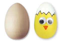Oeuf en bois - Oeufs de Pâques créatif - 10doigts.fr