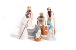 8 sujets crèche à mouler - Crèches et villages de Noël à fabriquer - 10doigts.fr