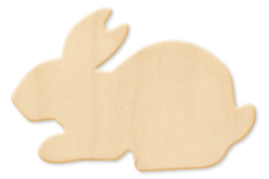 Lapin en bois naturel à décorer - Supports de Pâques à décorer - 10doigts.fr