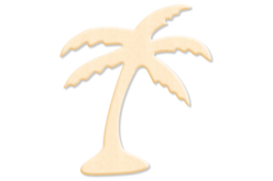 Palmier en bois naturel 8 x 4,4 cm - Silhouettes en bois - 10doigts.fr