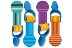 Set de 4 rouleaux à empreintes assorties - Outils de Modelage - 10doigts.fr
