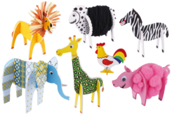 Animaux en carton mousse, à décorer et à assembler - Maquettes en papier - 10doigts.fr - 2