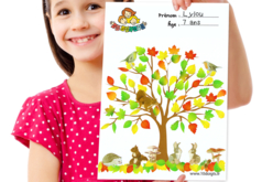 Arbre d'automne à décorer avec des gommettes - Gommettes Saisons - 10doigts.fr - 2