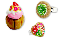 BAGUES EN PÄTES FIMO FRUITS - Pâtes Fimo Soft - 10doigts.fr - 2