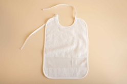 Bavoir éponge blanc - Coton, lin - Textiles - 10doigts.fr