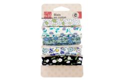 Biais coton Liberty - Set de 5 - Rubans et biais - 10doigts.fr