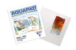 Bloc aquarelle Aquapad - 9 × 10,5 cm - Papiers aquarelle et gouache - 10doigts.fr