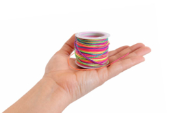 bobine paracord fine rainbow - Paracordes - 10doigts.fr - 2