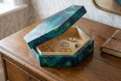 boite à bijoux hexagonale - Boîtes en bois - 10doigts.fr