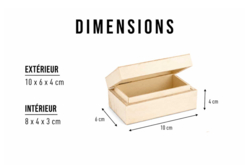 boite bois mini - Boîtes en bois à décorer - 10doigts.fr - 2