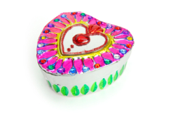 Boite coeur en métal à repousser - Boîtes en bois - 10doigts.fr - 2