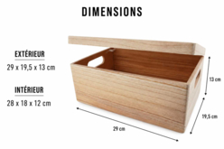 boite coffre en bois* - Boîtes en bois à décorer - 10doigts.fr - 2