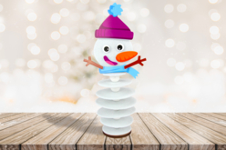 bonhomme de neige feutrine - Kits en feutrine - 10doigts.fr