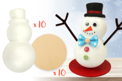 bonhommes de neige - Kits créatifs de Noël pour les enfants - 10doigts.fr