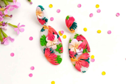Boucles d'oreilles Tropical en FIMO - Pâtes Fimo Soft - 10doigts.fr