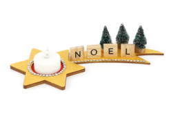 bougeoirs étoiles fillante - Photophores Noël - 10doigts.fr