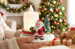 Bougie de Noël - Petites décorations de Noël - 10doigts.fr