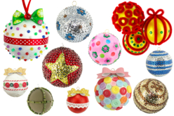 boules de noel en polystyrène - Boules en polystyrène - 10doigts.fr