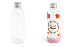 Bouteille plastique bouchon metal - Plastique Transparent - 10doigts.fr