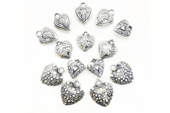 breloque perles coeurs - Perles Métallisées, Irisées - 10doigts.fr