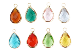 Breloques gouttes - 8 couleurs - Breloques, pampilles - 10doigts.fr